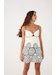 Beach Print Linen Mini Dress
