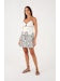 Beach Print Linen Mini Dress