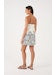 Beach Print Linen Mini Dress