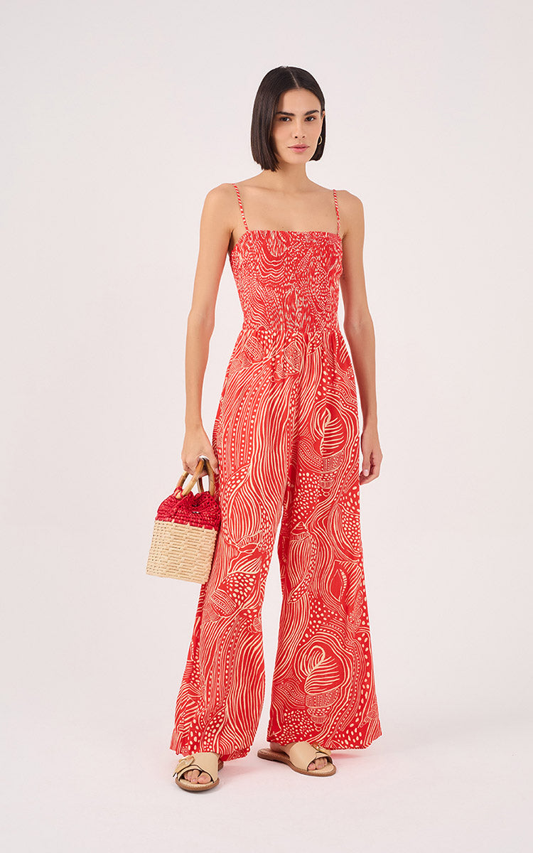 Lagoon Smocked Jumpsuit