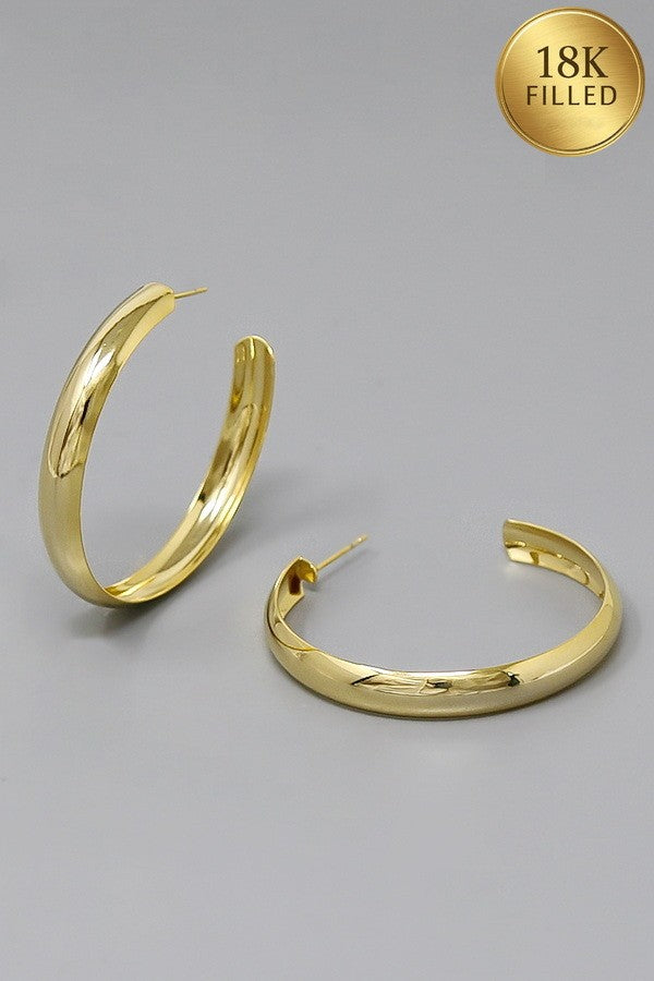 18k gold filled hoop earrings