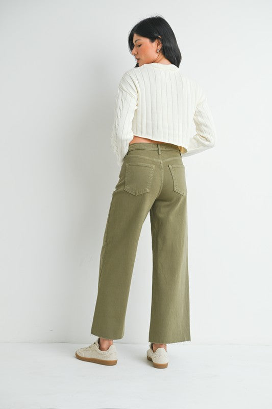 Scissor Cut Wide Leg