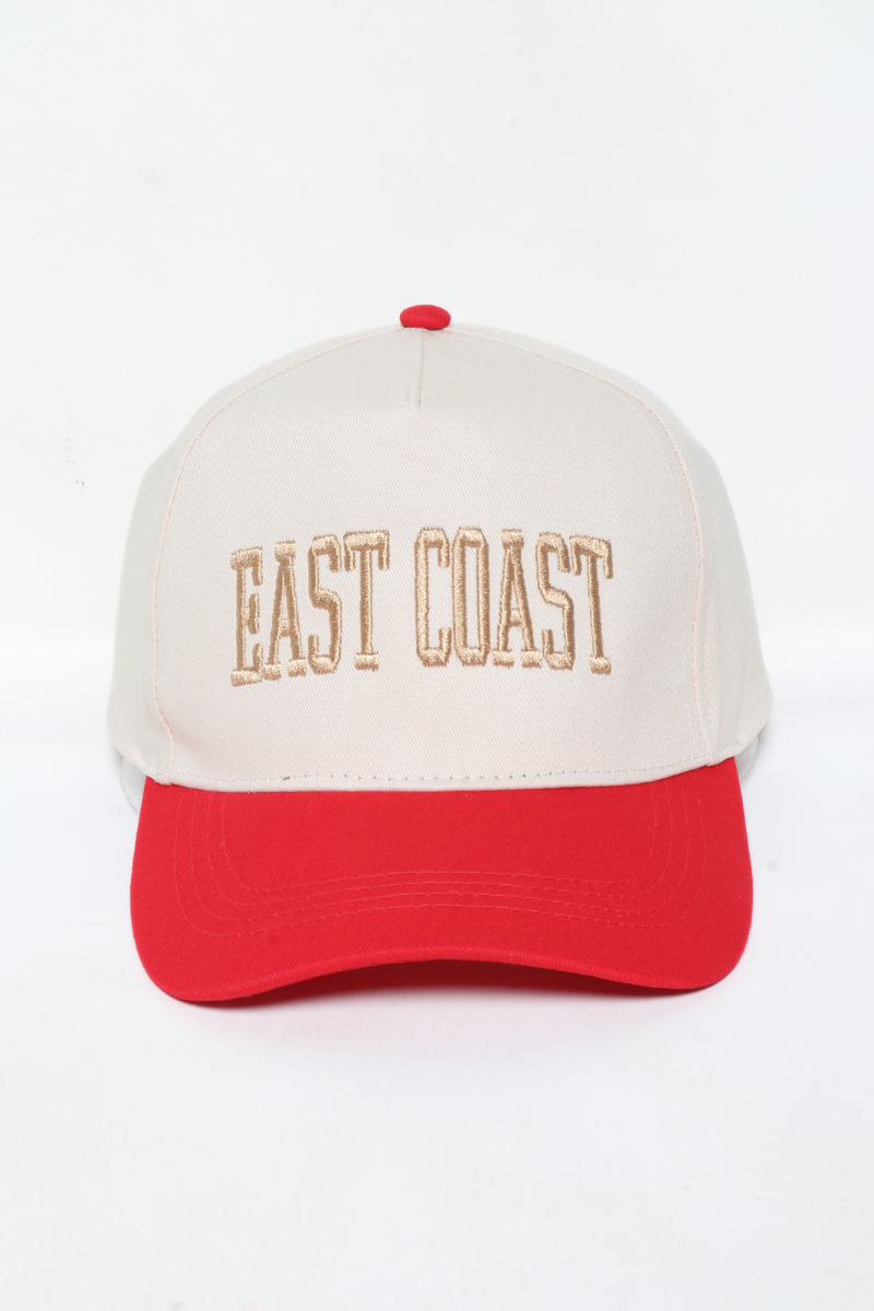 EAST COAST embroidery 5 Panel Two Tone Cap