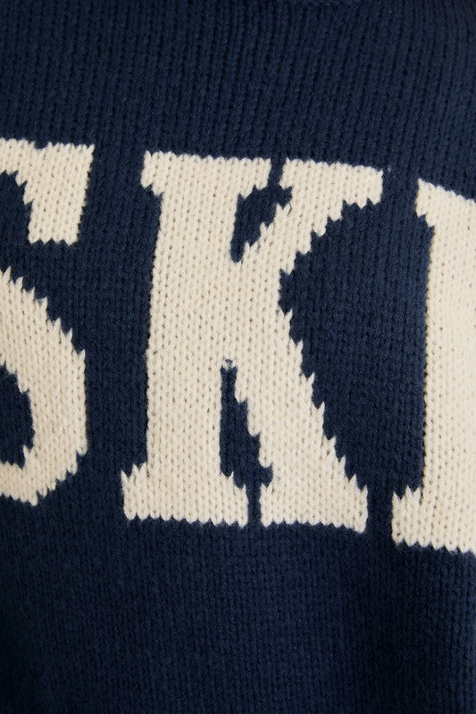 High Neck 'SKI' Sweater