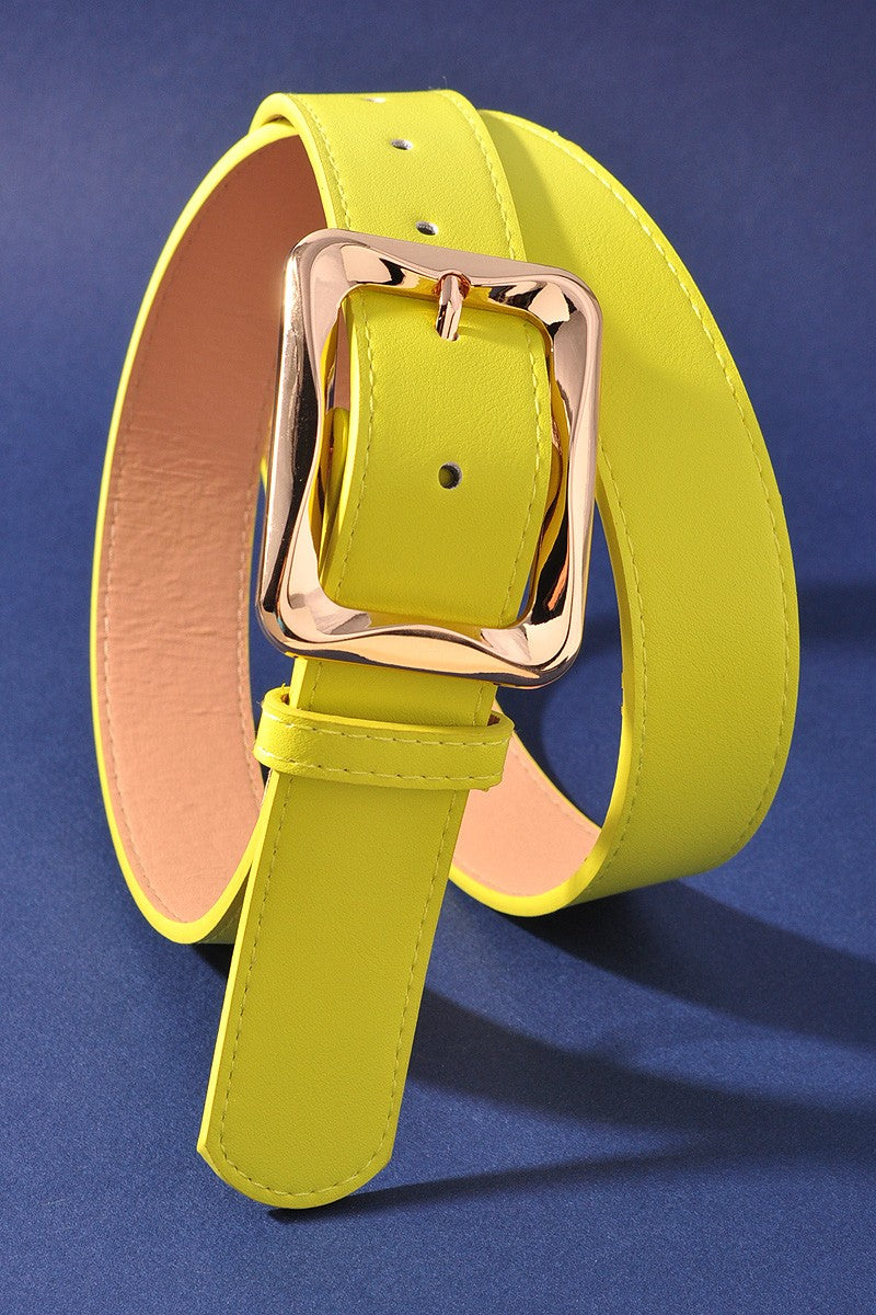 Lime Rectangle Belt