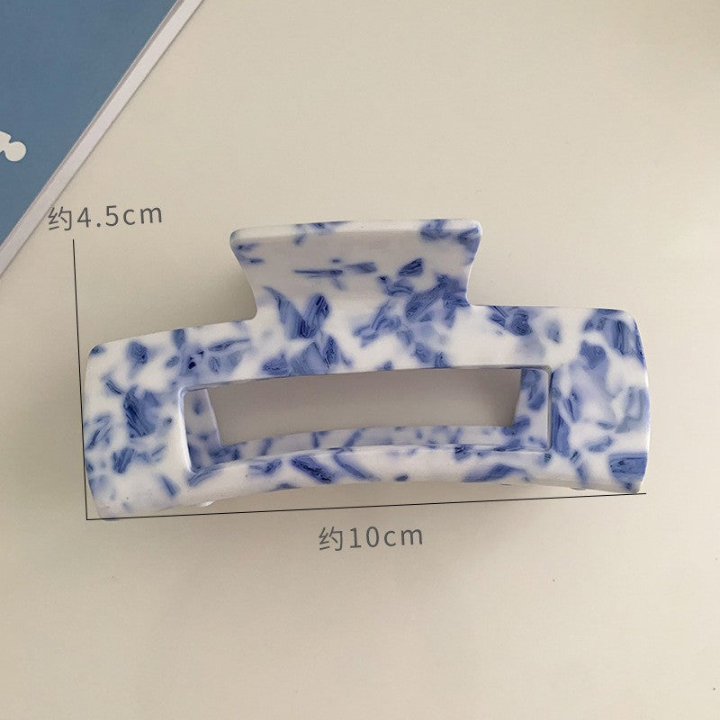 vintage toile pattern claw clip