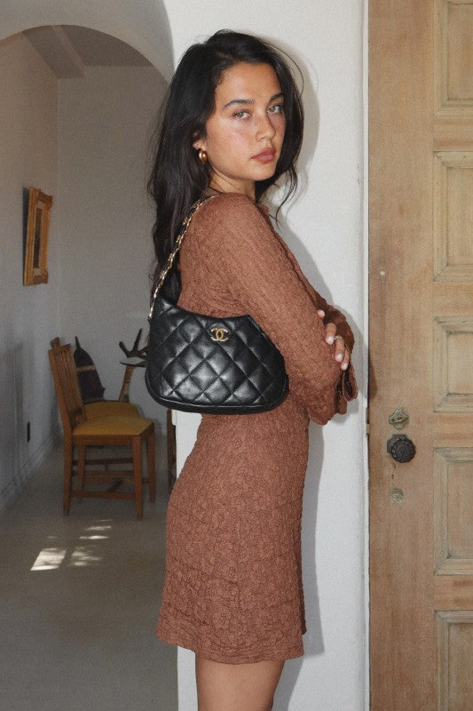 Open Back Lace Mini Dress