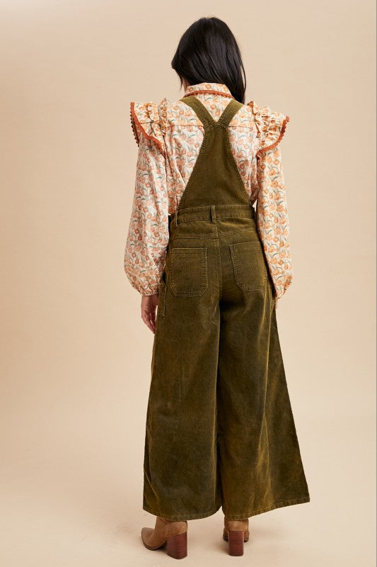 Corduroy Wide Leg Overall