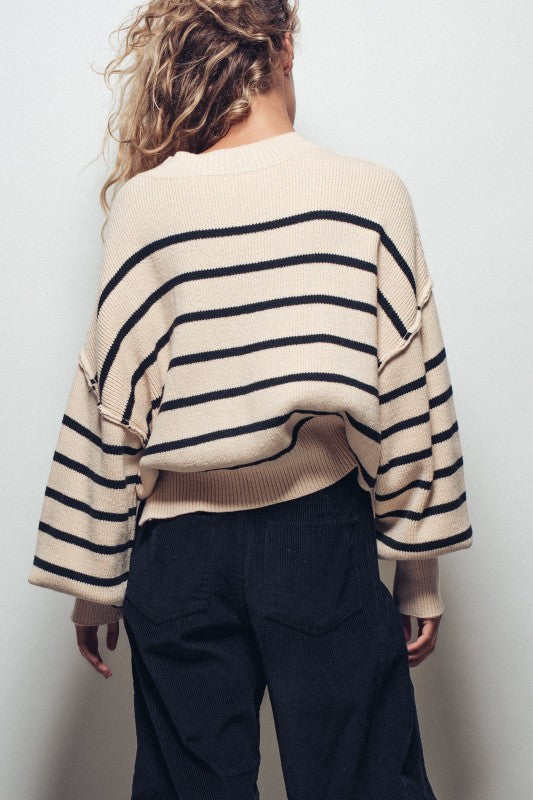 Flow It Down Ribbed Knit Pullover