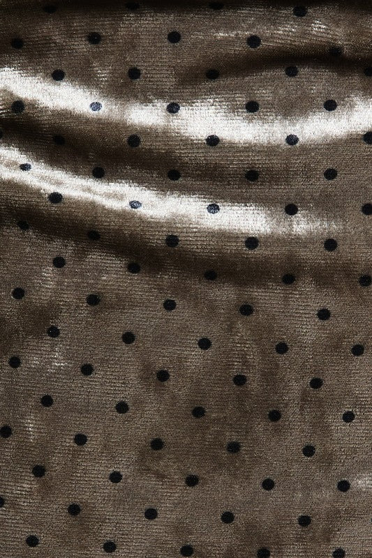 Velvet Polka Dot Mini Dress