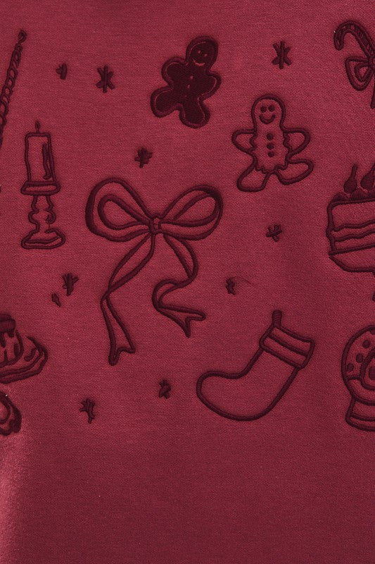 Christmas Embroidery Sweatshirt