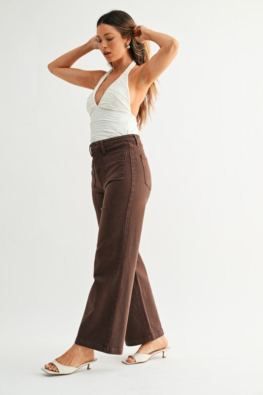 Patch Pocket Wide Leg