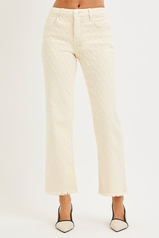 TC HR Ankle Straight Textured