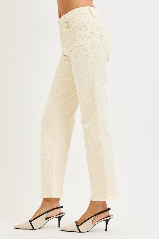 TC HR Ankle Straight Textured
