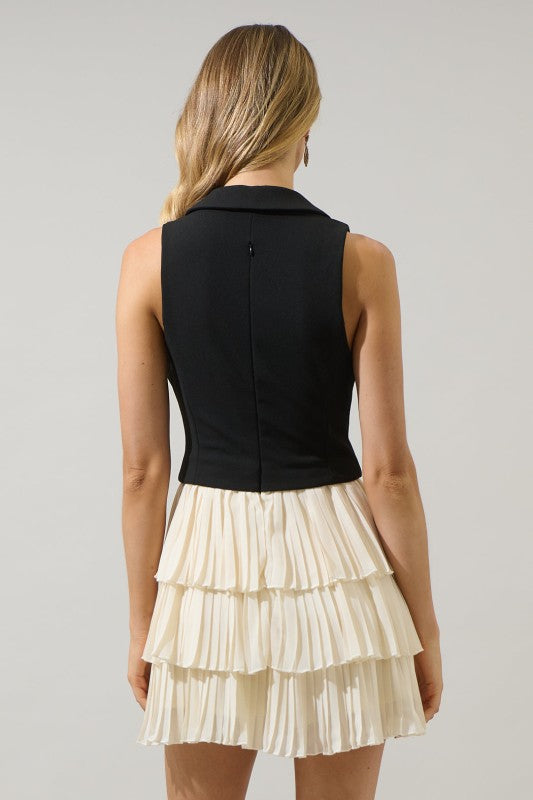Vest Ruffle Mini Dress