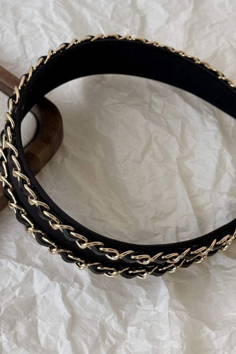 Leather Chain Headband