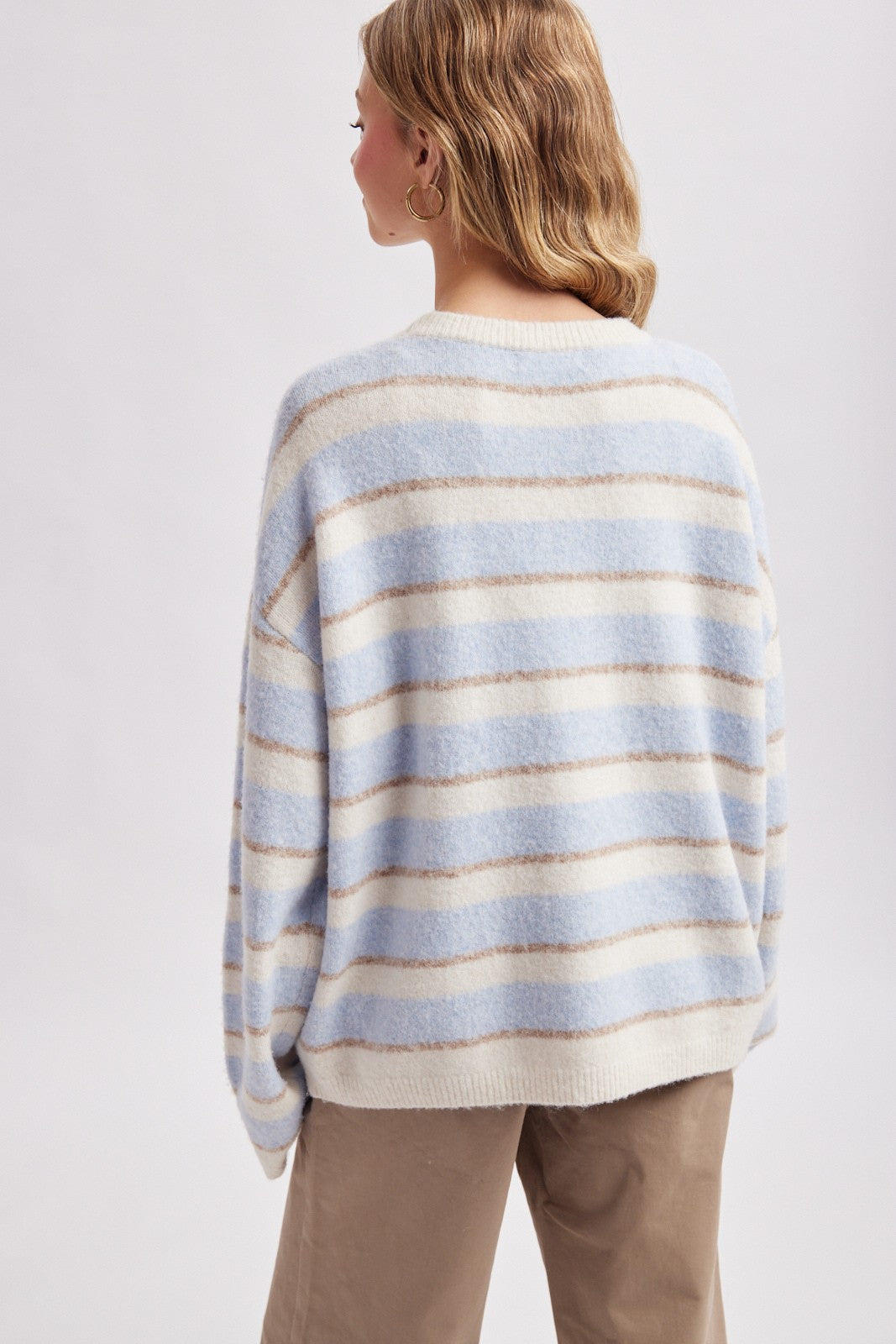 ophelia oversized striped knit sweater