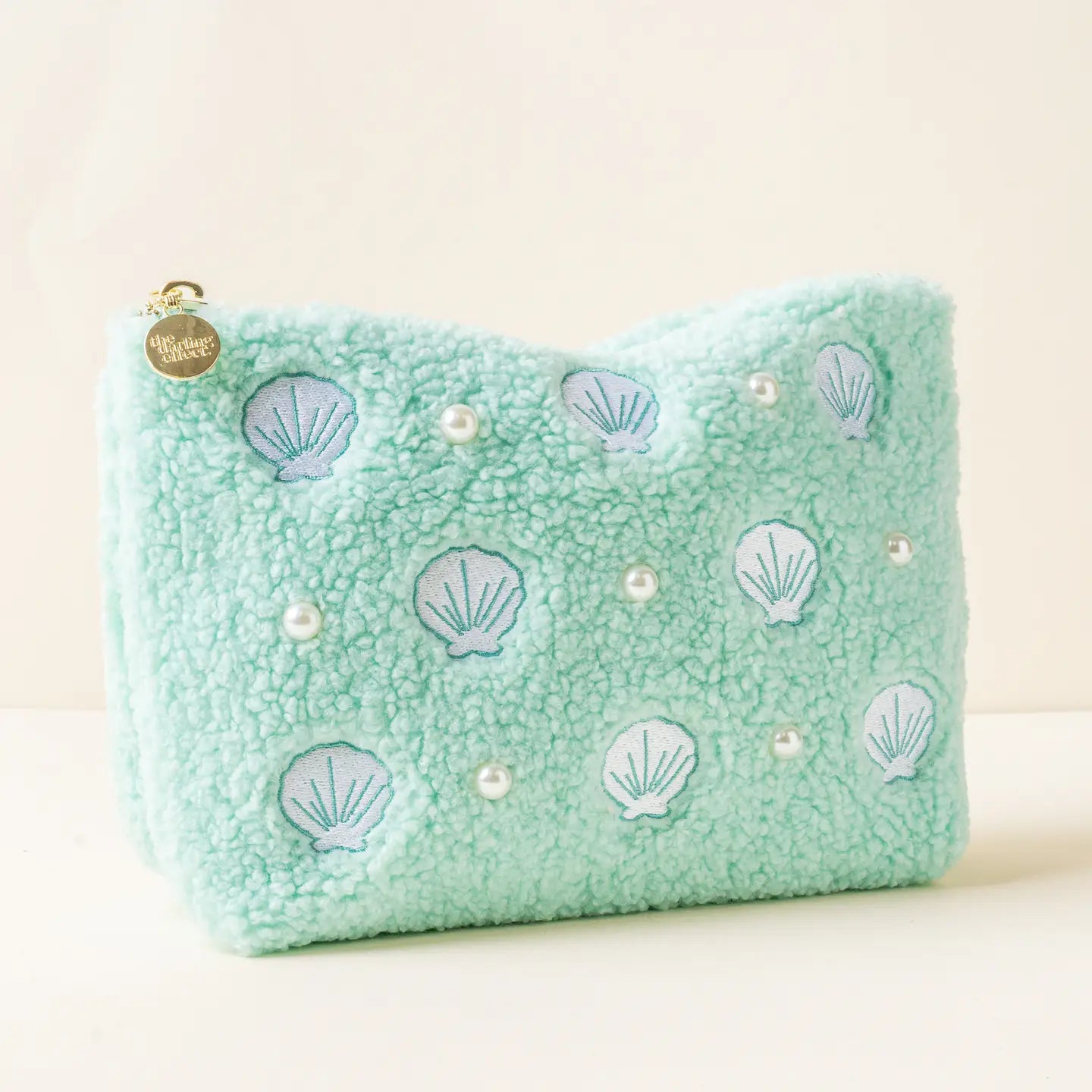 Teddy Pouch-Seashells + Pearls