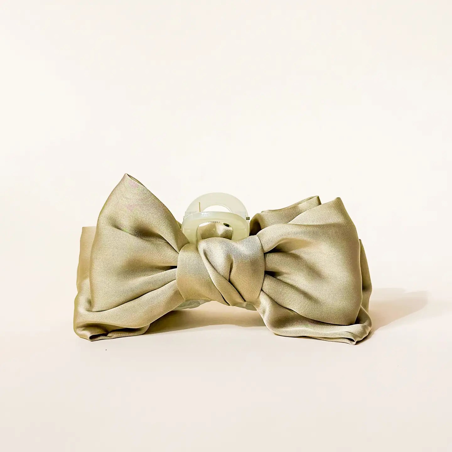 satin bow claw clip