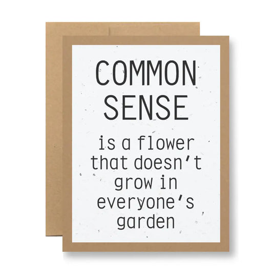 Plantable Seed Paper Greeting Card - Common Sense...