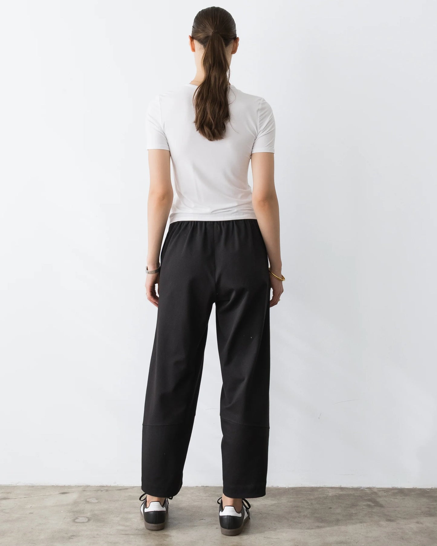 Ponte Knit Barrel Pant