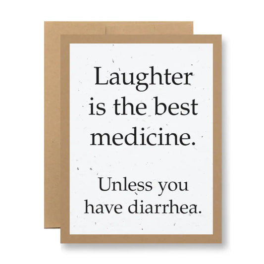 Plantable Seed Paper Greeting Card - ...the Best Medicine