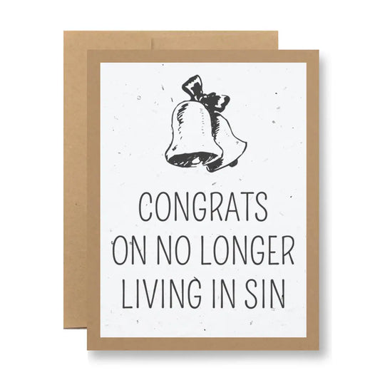 Plantable Seed Paper Greeting Card - ...Living in Sin