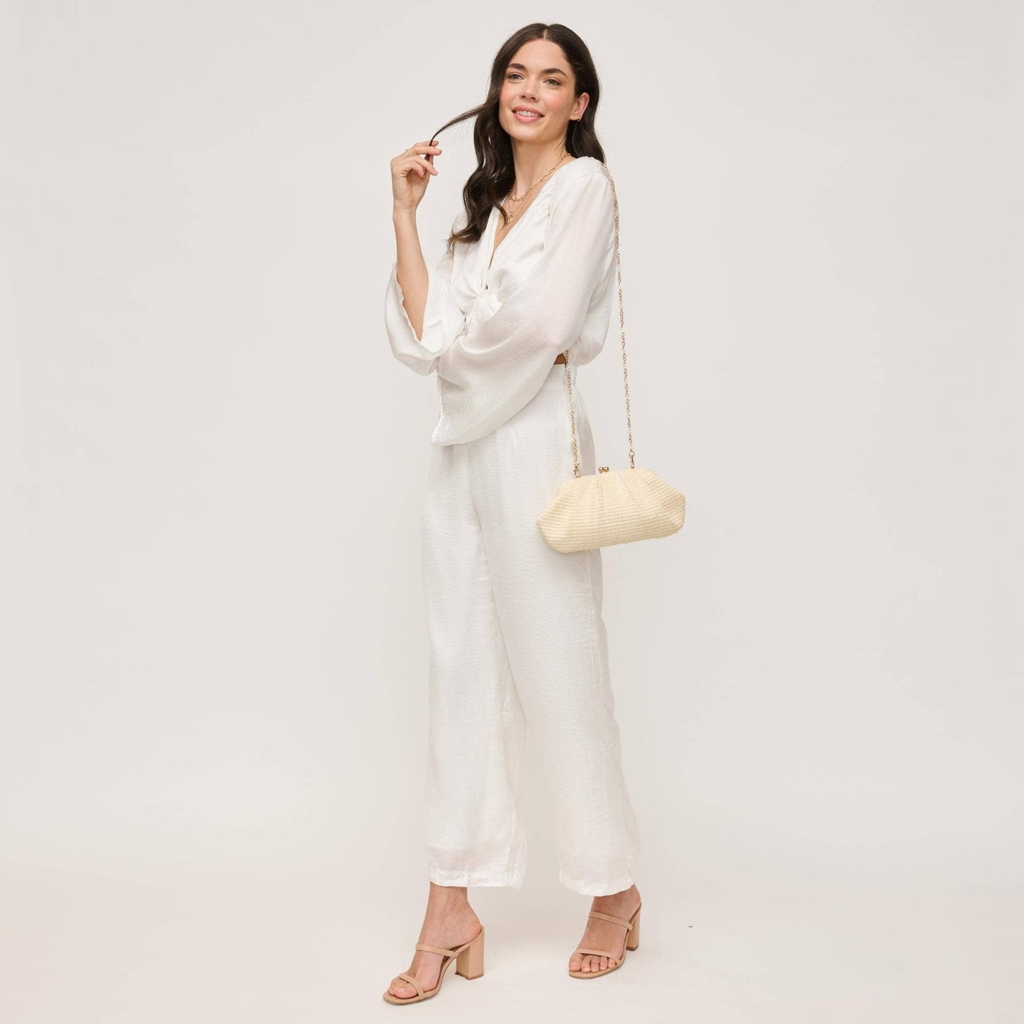 Triana Straw Frame Clutch