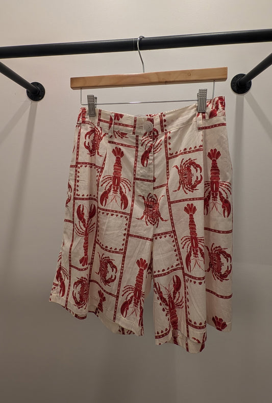 kolipe lobster print shorts