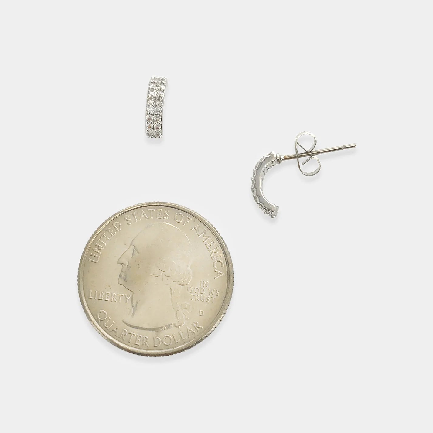 CZ huggie earrings