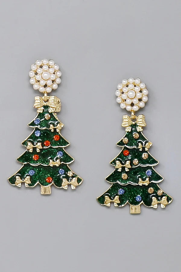 Christmas Tree Statement Earrings