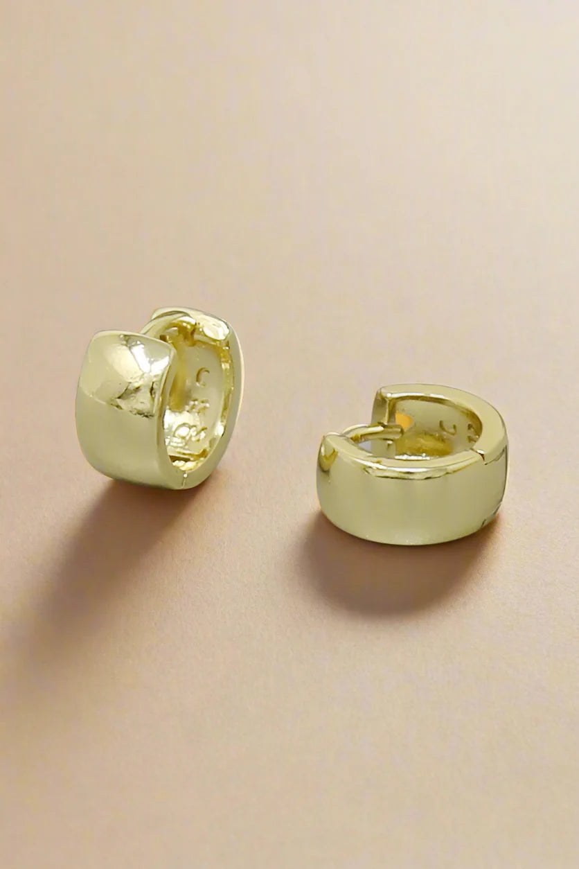 Flattened Gold Filled Hoop Earrings (12 MM)