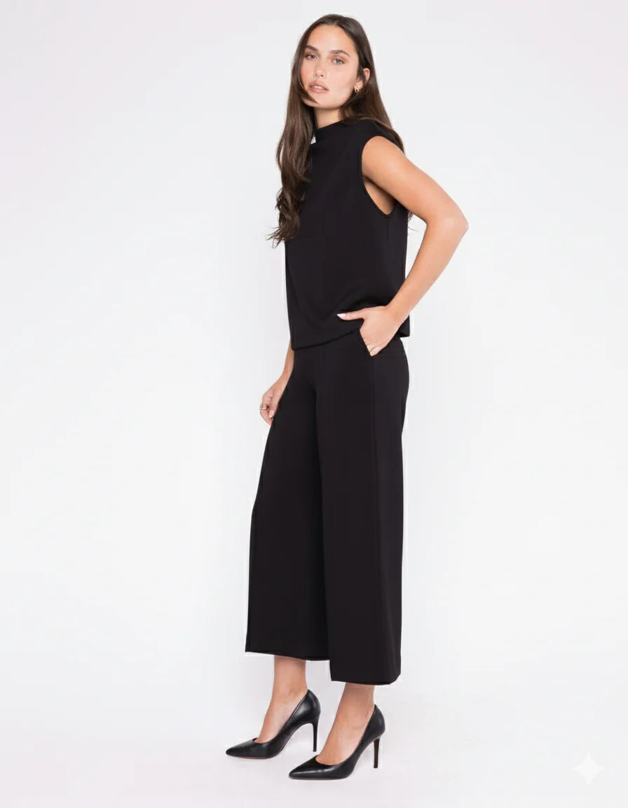 Scuba Cropped Wide Leg Pant
