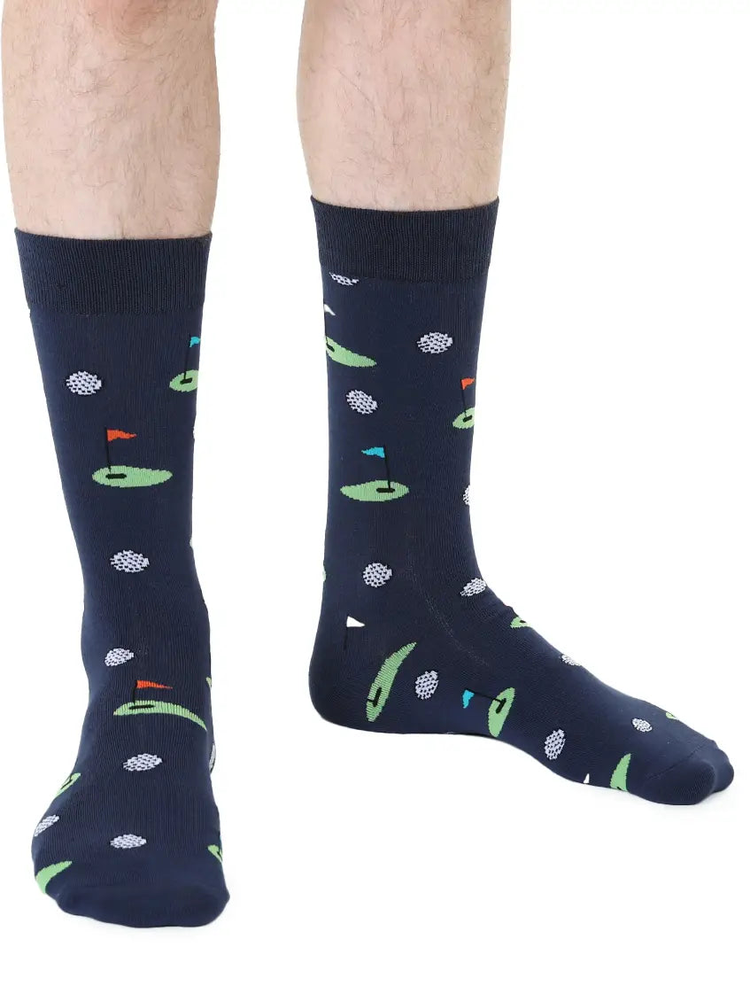 Golfing Mens Bamboo Crew Socks