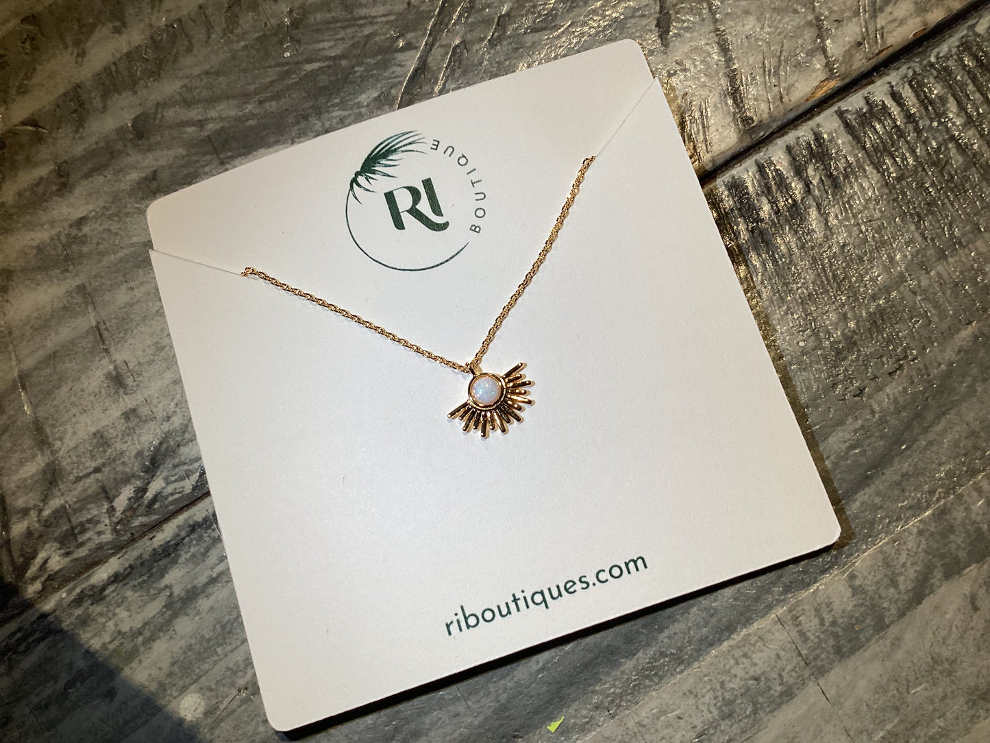 Opal Sunburst Necklace