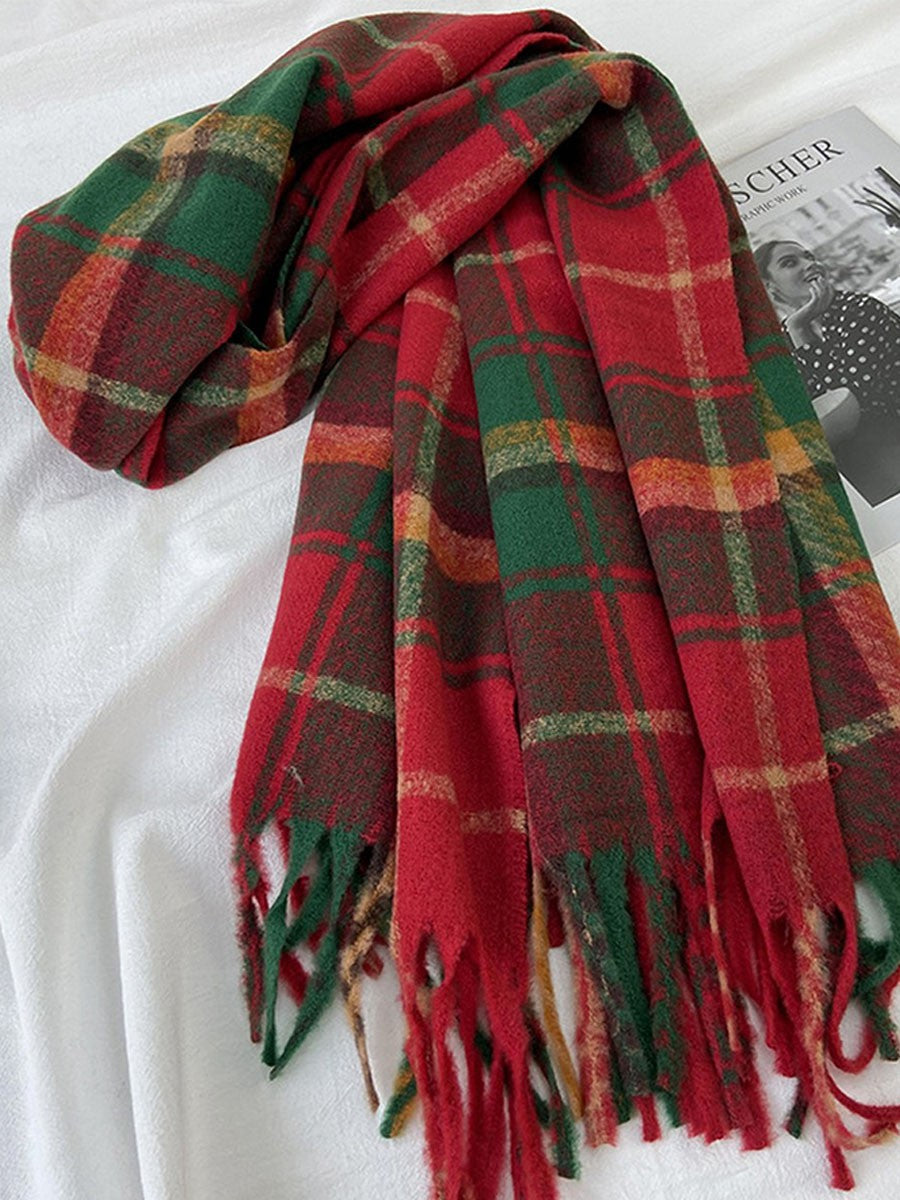 Plaid Shawl Scarf