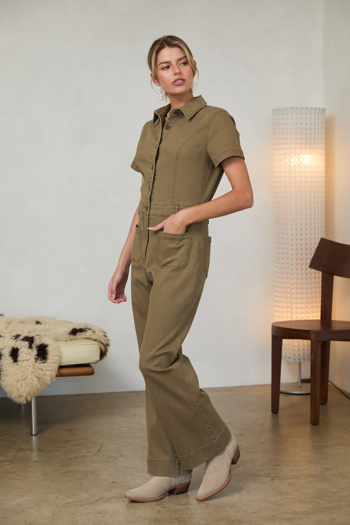 Just Jill cotton twill jumpsuit