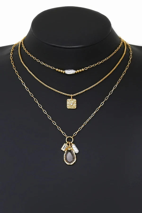 Layered Multi Charm Necklace