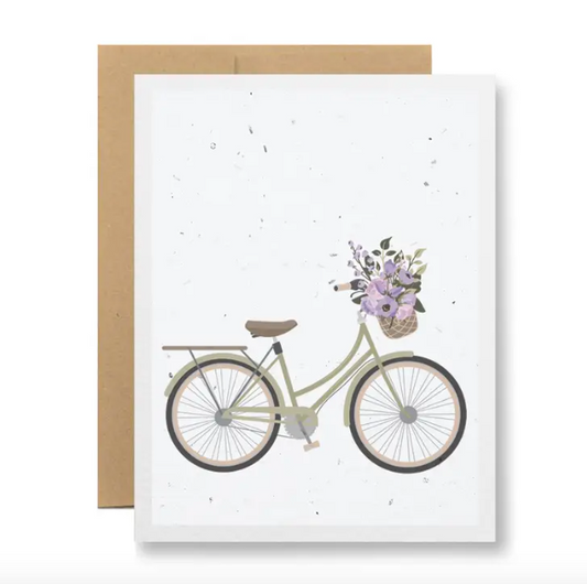 Plantable Greeting Card- Bicycle with a Basket