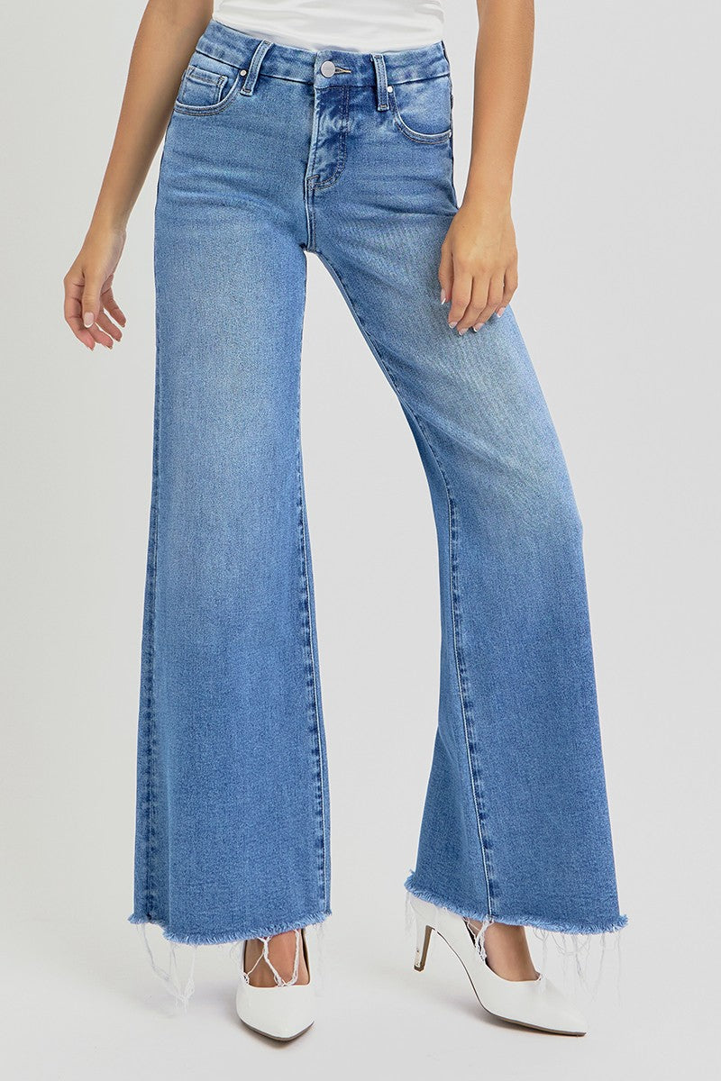 TC mid rise wide jeans
