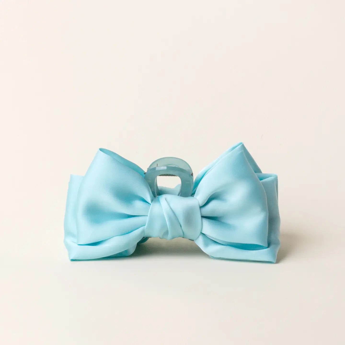 satin bow claw clip