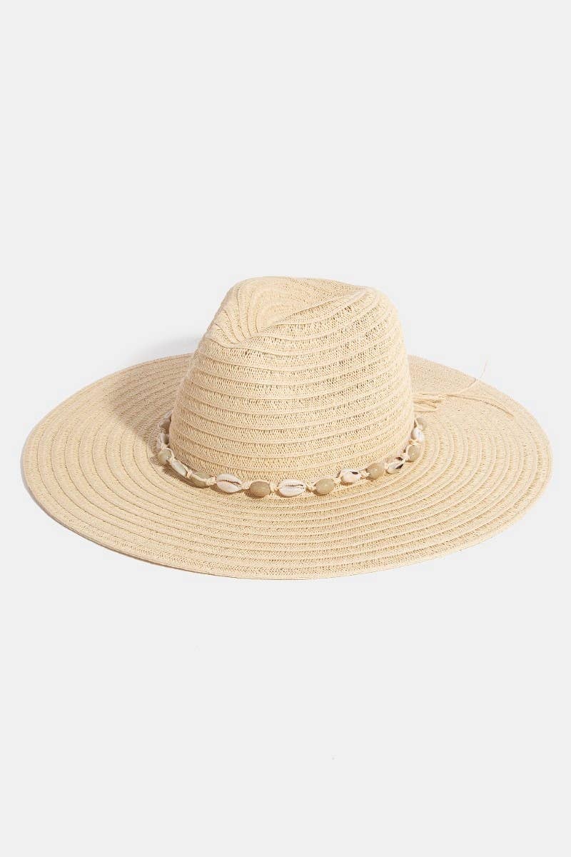 Sea Shell Floppy Straw Hat