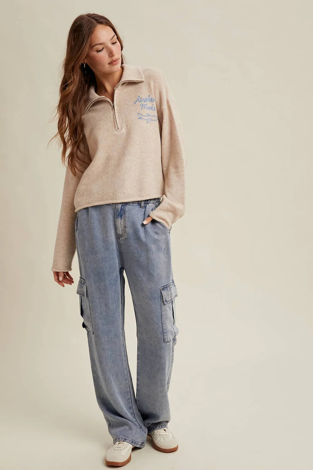 Airplane Mode Half-zip Sweater