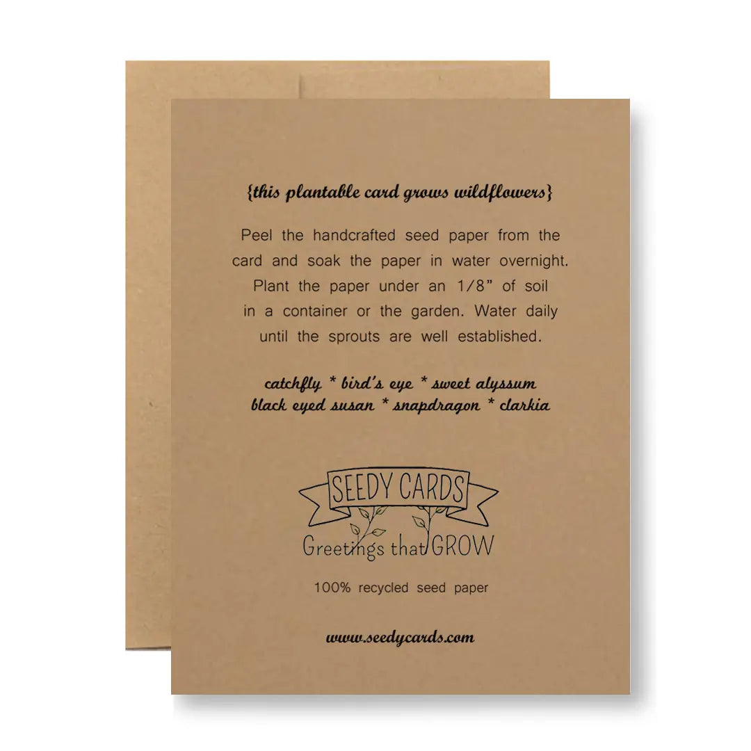 Plantable Seed Paper Greeting Card - {Elephant and Bunny}