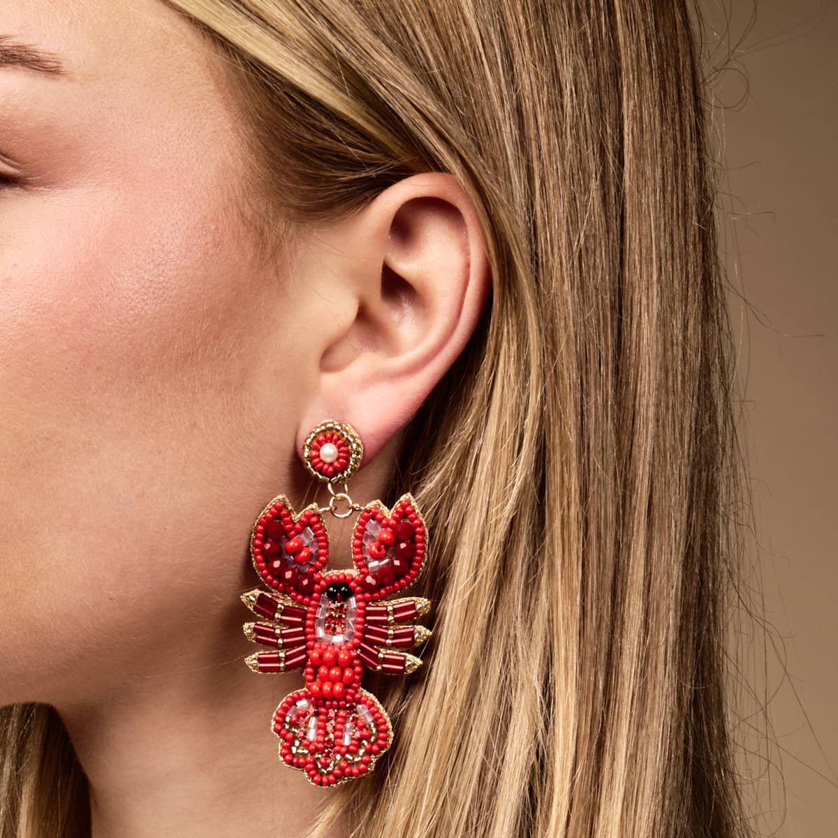 Beaded Earrings–Lobster