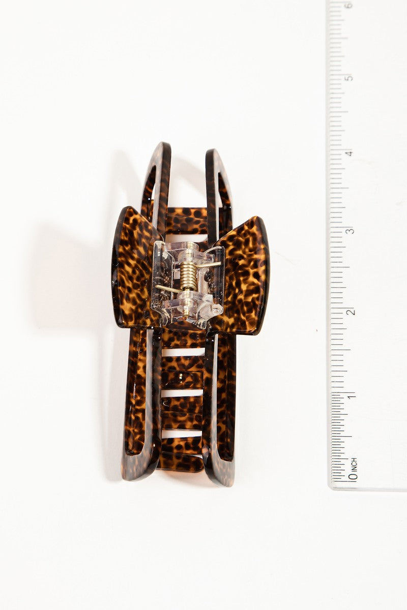 acetate pattern rectangle hair claw