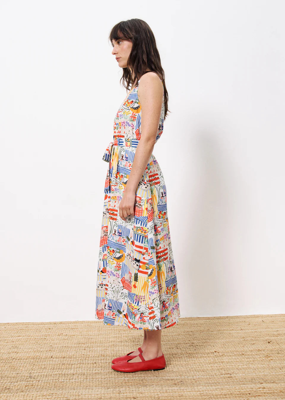 achouak printed midi dress