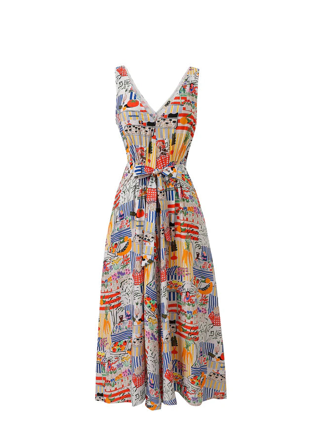 achouak printed midi dress