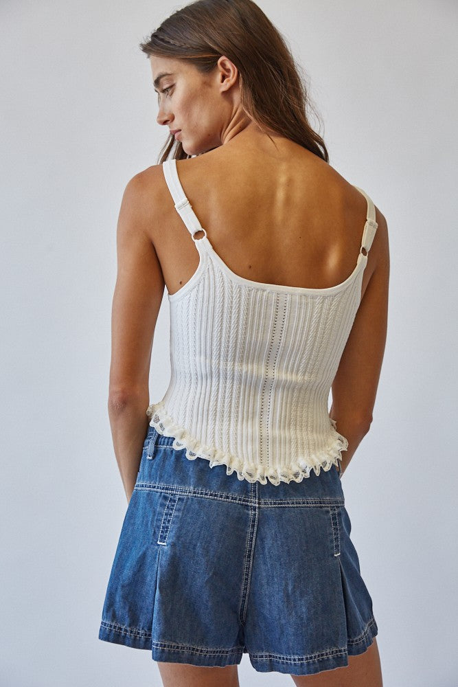 ainsley knit corset top