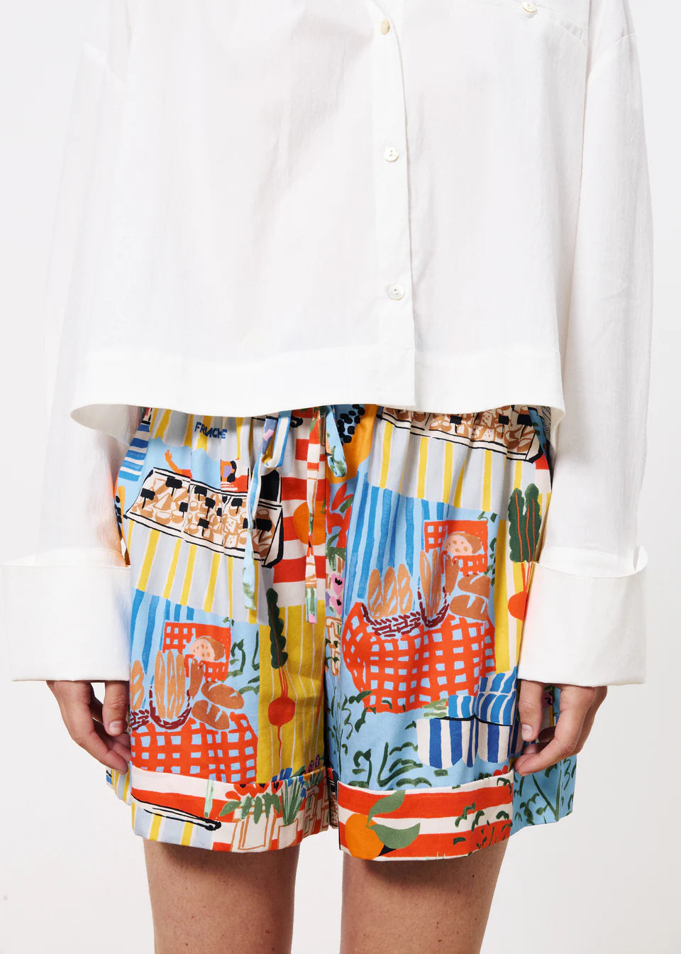 annea printed shorts